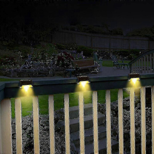 Solar Deck Lights 16 Pack, Warm White Step & Pathway Lighting 2
