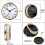 3.5 Inch Quartz Clock Insert Arabic Numeral Gold Rim Movement 2