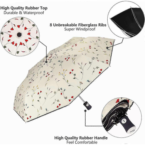 Windproof Rainproof Folding Travel Umbrella 1