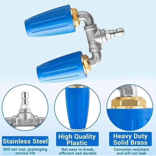 4000 PSI Triple Rotating Turbo Nozzle, 1/4' Quick Connect 1