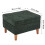 Living And Home Chenille Storage Bench with Rubberwood Legs, Green 6