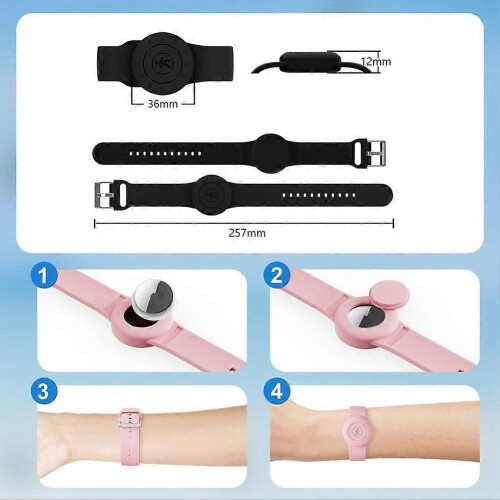 pezzi Braccialetti in silicone impermeabili per bambini con custodia Airtag 2