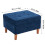 Living And Home Chenille Storage Bench with Rubberwood Legs, Blue 6