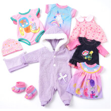 BiBi Doll 12" to 16" Baby Doll Clothes - Unicorn Set of 6 Girl Doll Outfits