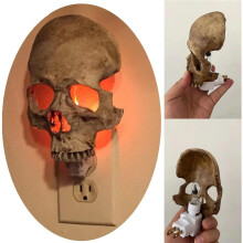 Zytweed Halloween Skull Night Light, 3D Plug-in Decorative Lamp for Spooky Holiday Party Decor