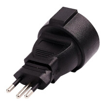 Schweizer 3-Pin-Rundstecker auf EU-Standard 16A 250V Netzteiladapter (Stecker auf Buchse) - dwdz