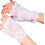 Paar Spitzen-Handschuhe Polyester Halbfinger-Golf-UV-Schutz fingerlose halbe 1