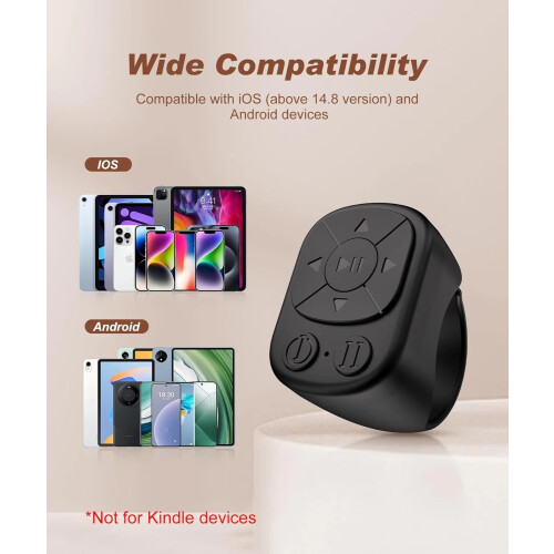  Tiktok Scrolling Ring Tiktok Remote Control Is Suitable for Iphone, iPad Bluetooth Page Turning Ring Roller  Pink 2