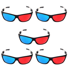 Gafas 3D anaglifas 5X rojo-azul/cian de estilo simple para películas y juegos 3D (estilo de mejora adicional)