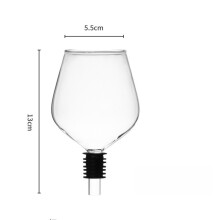 Botella de vino tinto de vidrio sin plomo con tapón de rosca sin tallo y diseño creativo.