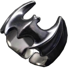 Anillos de murciélago para hombre y mujer, ajustables, negros, estilo punk gótico, con alas de murciélago abiertas, joyería para cospla
