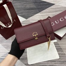 Gucci Burgundy Leather Clutch 837373 20×13×6cm