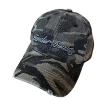 Fashionable Camouflaged Baseball Cap Adjustable-Black letter
