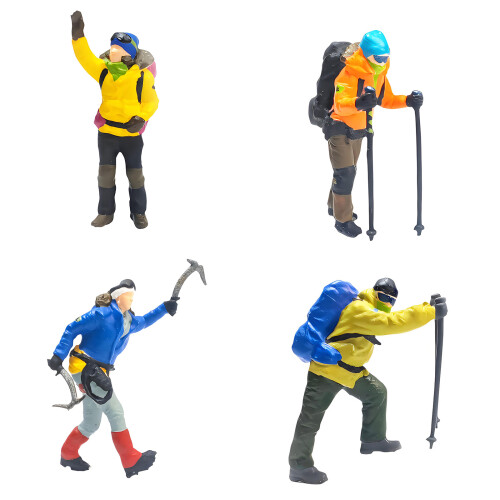 1:64 Scale Miniature Figure Realistic-Snow mountain Climbi