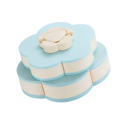 Multi Compartment Serving Tray Innovative Rotating-Blue DU