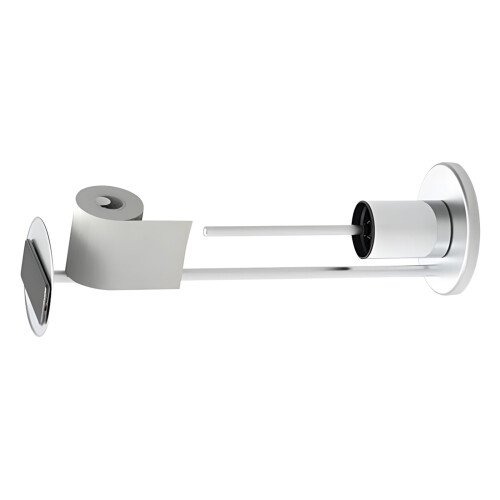 Strong Rustproof Bathroom Accessory With Expanded Paper-Silver