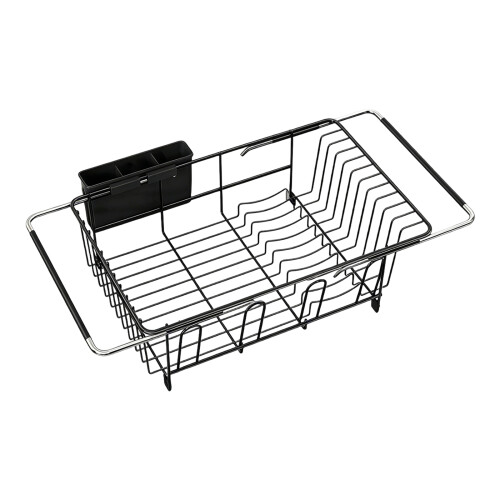 Spacious Kitchen Tool Dryer Rack With Detachable-Black