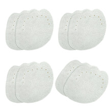 4Pairs Anti Blister Leather Forefoot Cushion Pad-Grey white