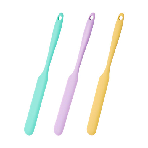 3 Count Strong Rubber Spatulas For Blending Whisking And Coating