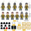 Medieval Soldier Minifigure with Multiple Military Weapons Accessories 4