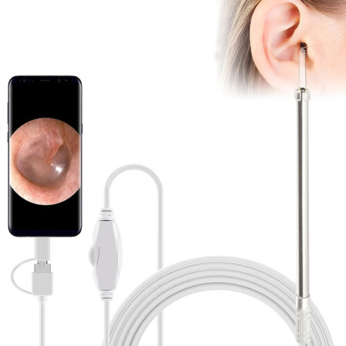 i95 3 σε 1 USB Ear Scope Inspection HD 0.3MP Κάμερα οπτικού κουταλιού αυτιών για τηλέφωνα OTG A