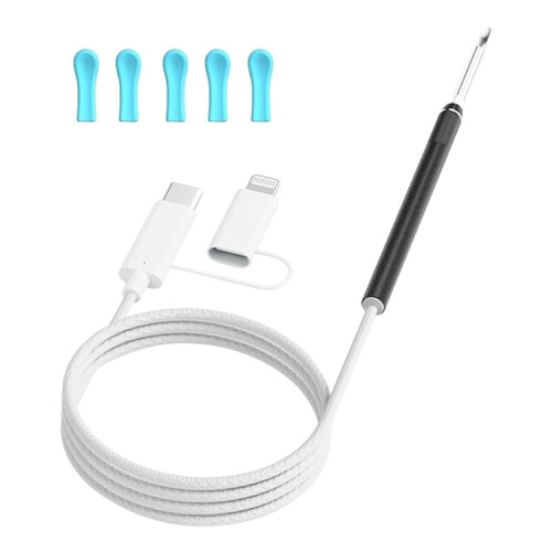 NK-5101 HD Smart Visual Ear Spoon (Negro + Blanco)