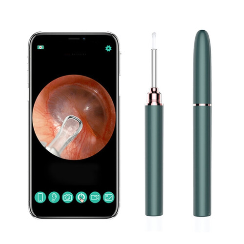 TES02 WIFI HD Smart Visual Ear Pick (Verde scuro)
