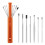 Packs Push-Pull Cylinder Storage Ear Scoop Set, Specification: 7 PCS/Set Orange 1