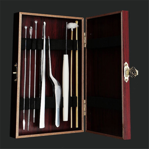 8-in-1 Wooden Box Ear Picking Tool Set 1