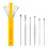Packs Push-Pull Cylinder Storage Ear Scoop Set, Specification: 6 PCS/Set Yellow 1
