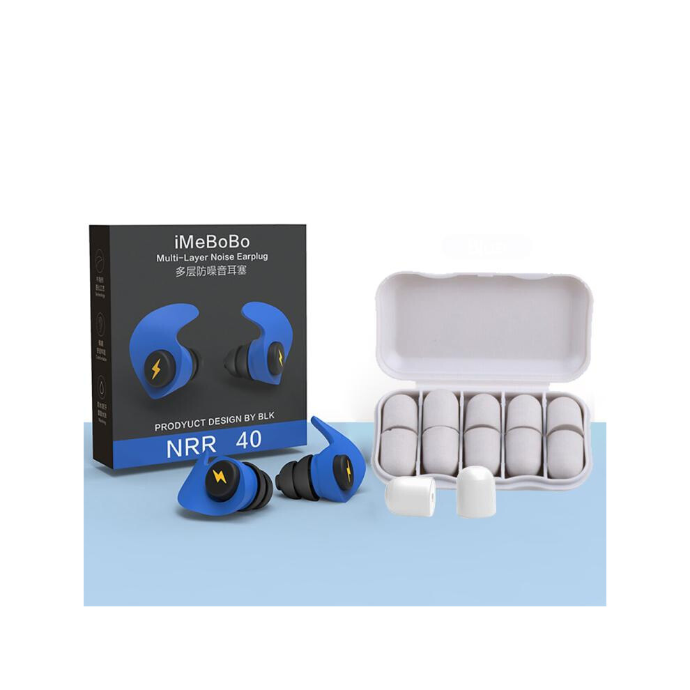 Blue Noise-Canceling Sleep Earplugs (Blue)