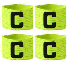 Brassard de capitaine de Football élastique-Vert fluorescent
