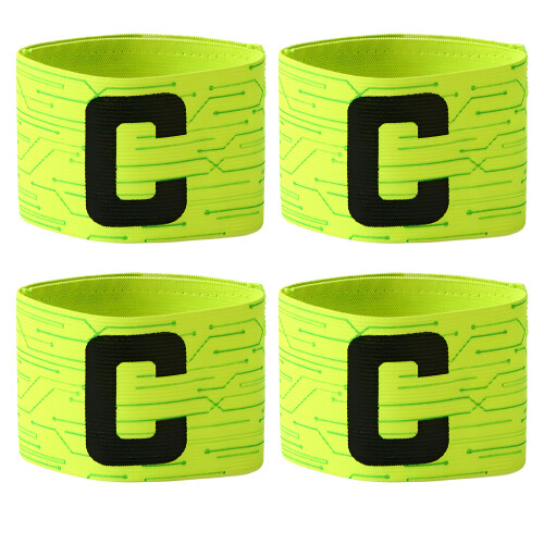Brassard de capitaine de Football élastique-Vert fluorescent
