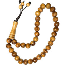 Palestine Olive Wood Misbaha - Handmade in Al-Quds with Certificate of Authenticity