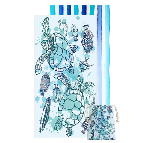 Quickly dry Microfiber Beach Towel 80x160cm Large Size-SM09