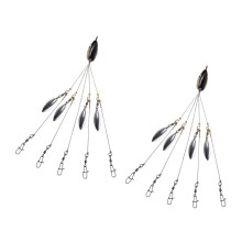2Pcs High Efficiency Umbrella Fishing Lures-yellow net pattern