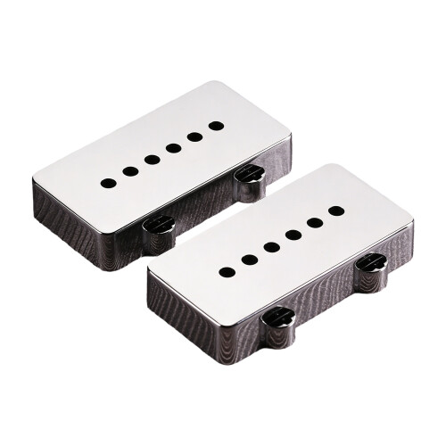 Light Weight Guitar Pickup Cover 6 Hole Plastic Shell-Chrome