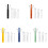 Packs Push-Pull Cylinder Storage Ear Scoop Set, Specification: 6 PCS/Set Yellow 2