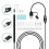 i95 3 σε 1 USB Ear Scope Inspection HD 0.3MP Κάμερα οπτικού κουταλιού αυτιών για τηλέφωνα OTG A 2