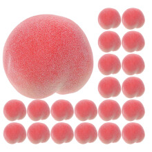 40Pcs Foam Pink Peaches Mini Fake Fruits for Home Decorative Display