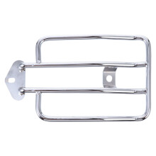 Silver Motorcycle Rear Luggage Rack Metal Shelf for Touring Gear