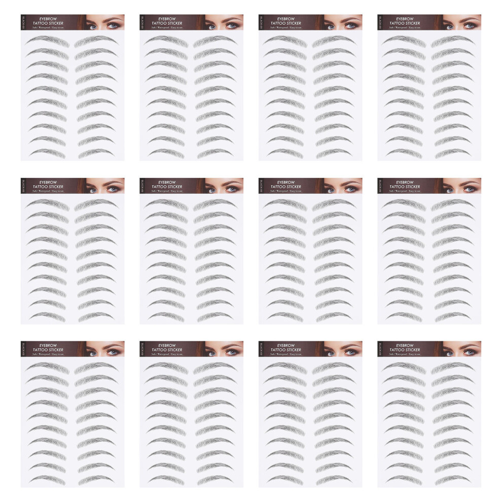 Happyyami Black Eyebrow Transfer Stickers Perfect For Sparse Brows