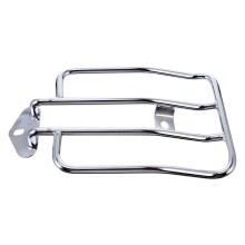 Silver Metal Motorcycle Rear Rack Fits Touring Models with Bracket