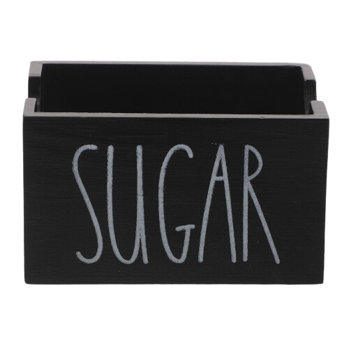 Black Wood Sugar Cube Holder for Restaurant and Coffee Bar