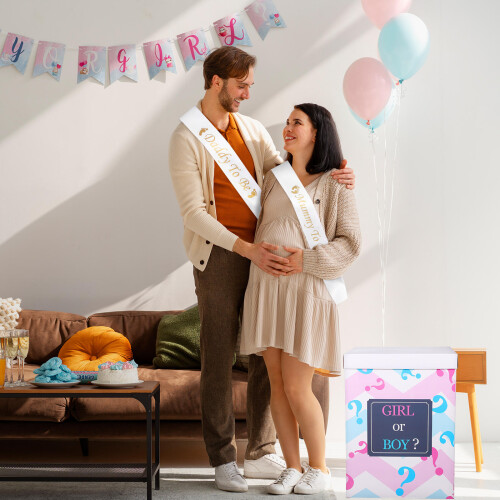 1Ensemble Boîte À Ballons Dévoilement Genre Tissu Colorée 2