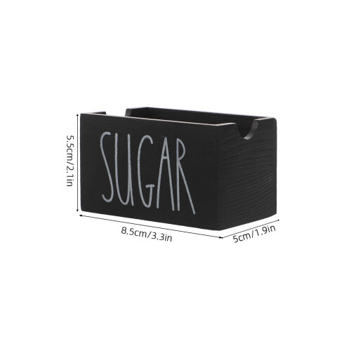 Black Wood Sugar Cube Holder for Restaurant and Coffee Bar 1