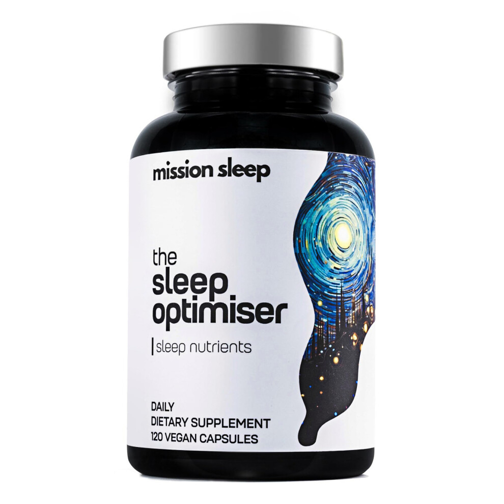 Mission Sleep The Sleep Optimiser Sleeping Capsules - Non Melatonin Tablets Sleep Supplement For Adults With Magnesium Glycinate, L Theanine, Apigenin & Zinc - Nutr