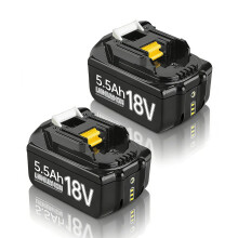 Upgraded 2 Pcs 18V 5500mAh/5.5Ah Batteries Replacement for Makita Battery 18V for Makita Batteries BL1850 BL1830 BL1860B BL1860 BL1830B BL1840 BL1820