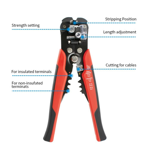 Professional Electrician Wire Pliers Cable Wire Stripper Cutter Crimper Automatic Crimping Stripping Tool 2