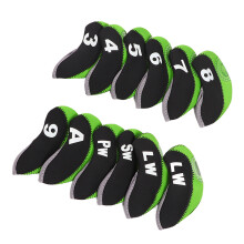 12 pièces d'housses de tête de putter Blade en néoprène vert 14x7cm